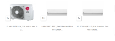 LG MU2R17-0909 R32 DUO Complete Multisplit Set