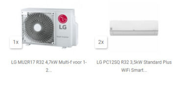 LG MU2R17-1212 R32 DUO Complete Multisplit Set