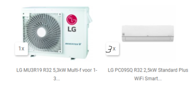 LG MU3R19-090909 R32 Triple Complete Multisplit Set