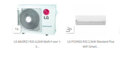 LG MU3R21-090909 R32 Triple Complete Multisplit Set