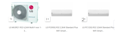LG MU3R21-091212 R32 DUO Complete Multisplit Set