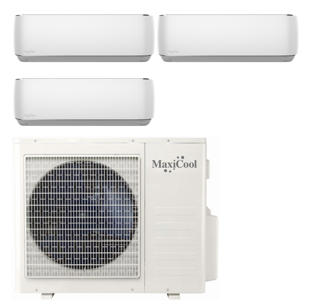MaxiCool Aurora Triple voordeelset 1 x 2,5 + 2 x 3,5kW compleet