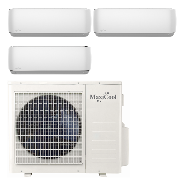 MaxiCool R32 Aurora Triple voordeelset 3 x 3,5 kW compleet