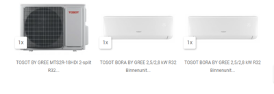 TOSOT MTS2R-0909 Duo inverter set