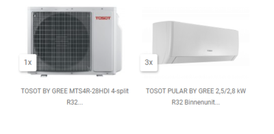 TOSOT MTS4R-090909 Pular Triple inverter set