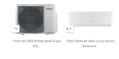 TOSOT MTS4R-090909 Triple inverter set