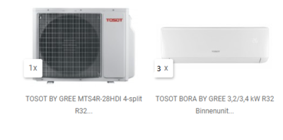 TOSOT MTS4R-121212 Triple inverter set
