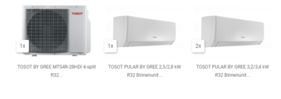 TOSOT MTS4R-091212 Pular Triple inverter set