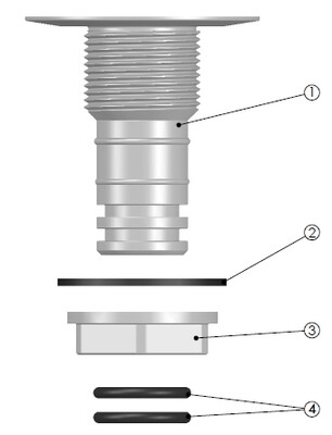 RDP20 Drain inclusief kunststof 45 ° bocht Ø 20 mm