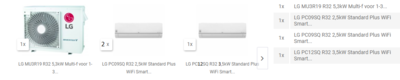 LG MU3R19-090912 R32 triple Complete Multisplit Set