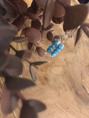 Zilveren oorbellen met Turquoise