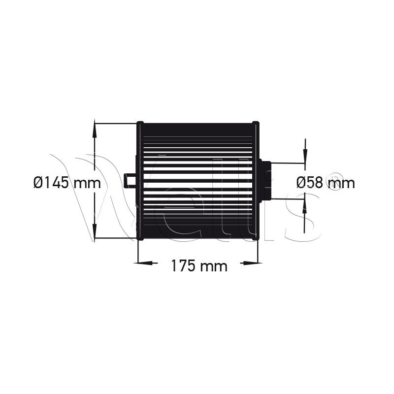 Filter 17,3cm x14,5cm voor Wellis Spas Jazzy Spa