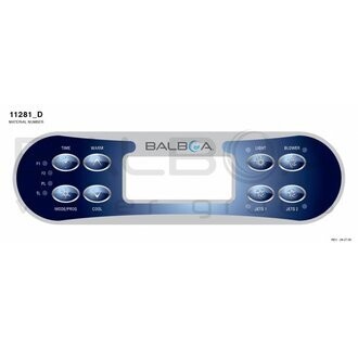 Balboa sticker Overlay voor bedieningspaneel ML700