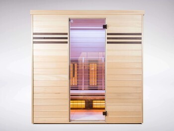 IDEALe InfraSauna LUXE 2 of 3 persoons Infrarood cabine Infraroodsauna 110cm diep en 200cm hoog