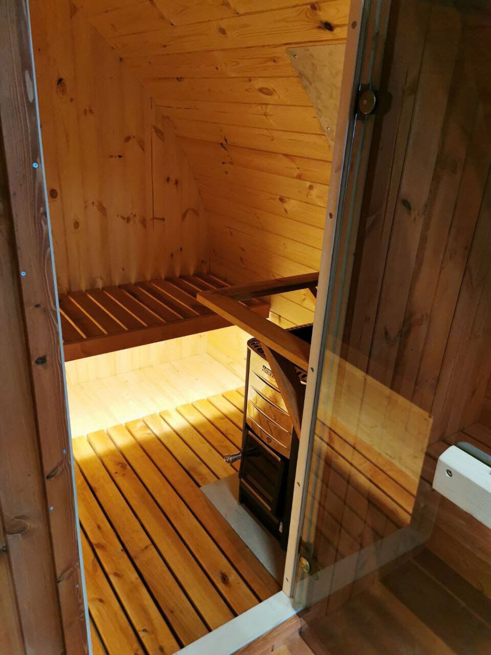 NATURE Thermowood Sauna Outdoor H=240cm B=240cm Lengte naar keuze