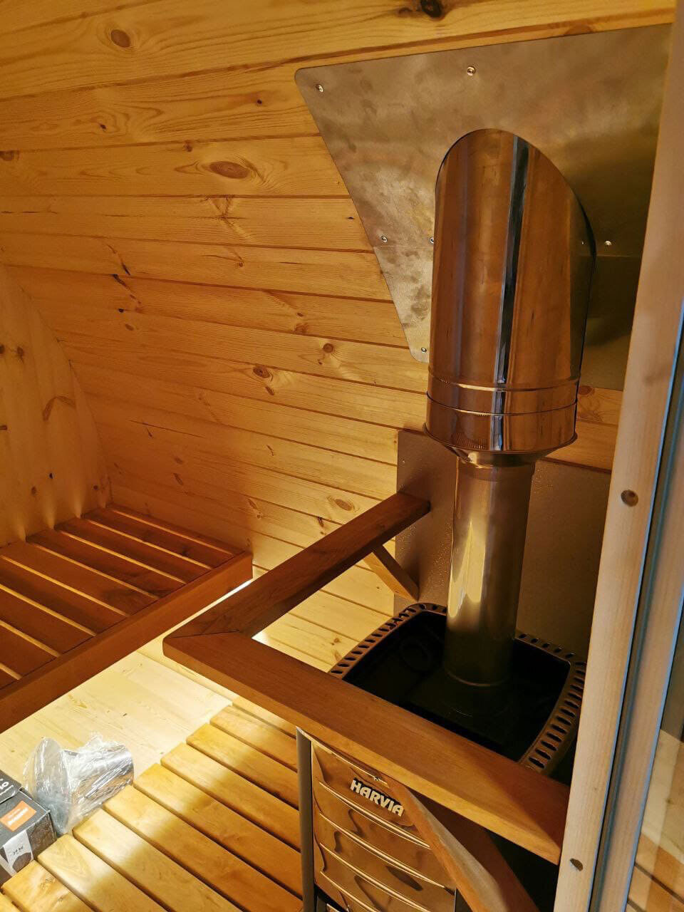 NATURE Thermowood Sauna Outdoor H=240cm B=240cm Lengte naar keuze