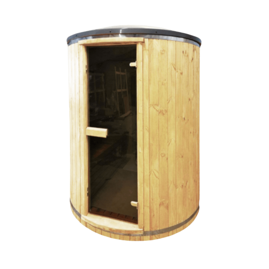 IDEALe SPAS BARREL UP Outdoor Sauna H=234cm ø205cm natuurkleur