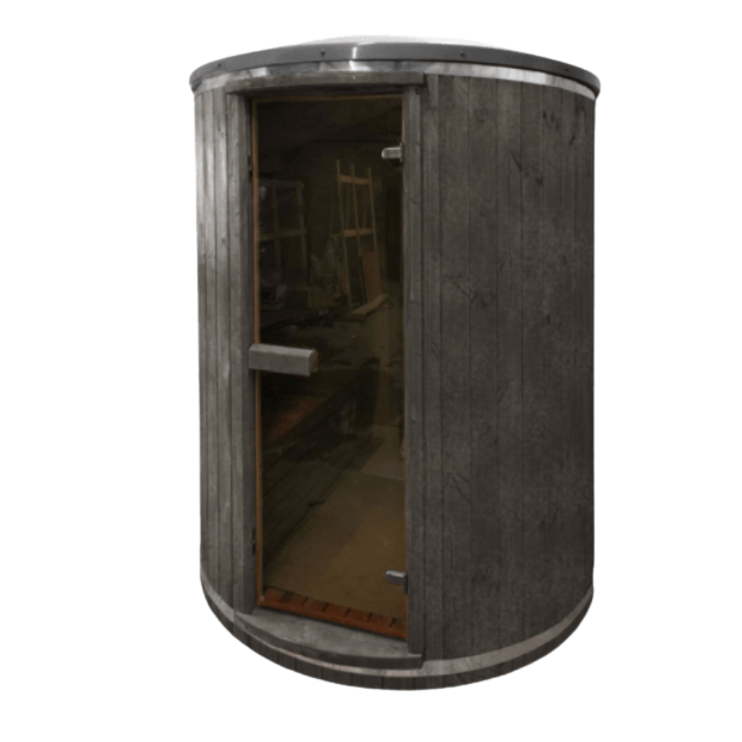 IDEALe SPAS BARREL UP Outdoor Sauna H=234cm ø205cm antraciet
