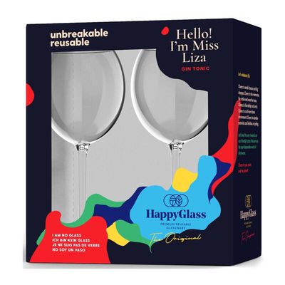 Kunststof Glas Gin Tonic set 2 stuks