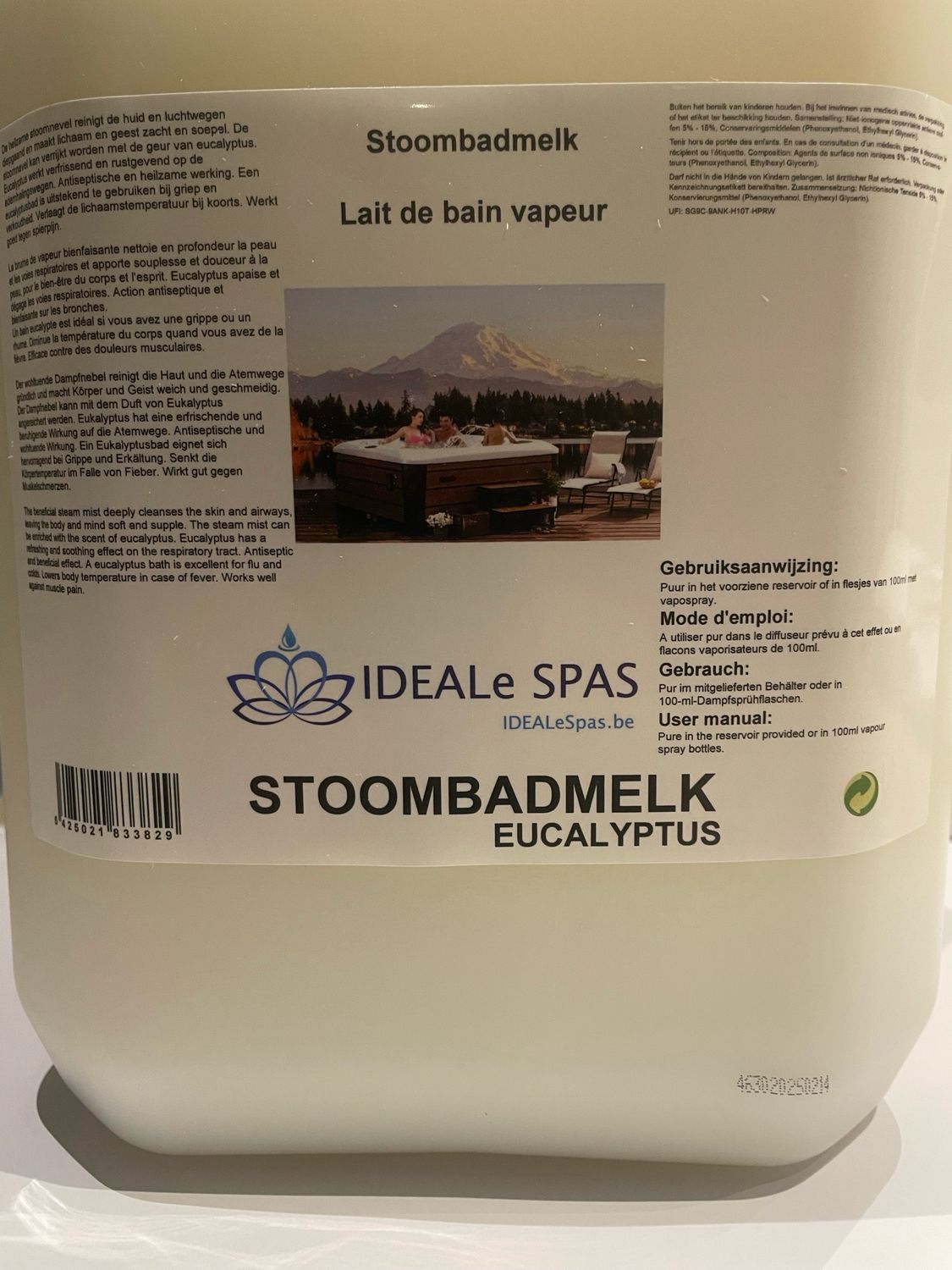 IDEALe SPAS STOOMBADMELK EUCALYPTUS LAIT DE BAIN VAPEUR