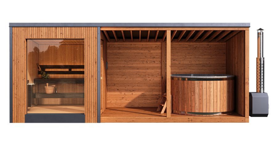 SQUARE ECO Sauna Outdoor 225cm x 230cm H=255cm