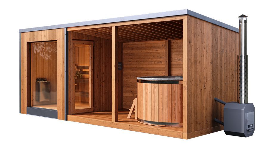 SQUARE ECO Sauna Outdoor 225cm x 230cm H=255cm