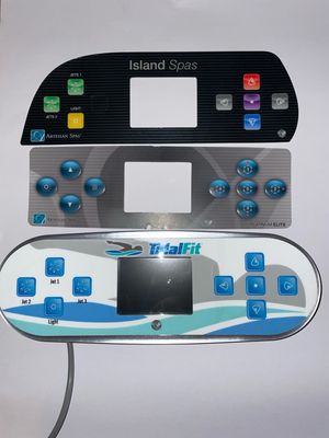 Artesian Spas bediening voor Island Spas , Platinum Elite, Tidal Fit met sticker Overlay