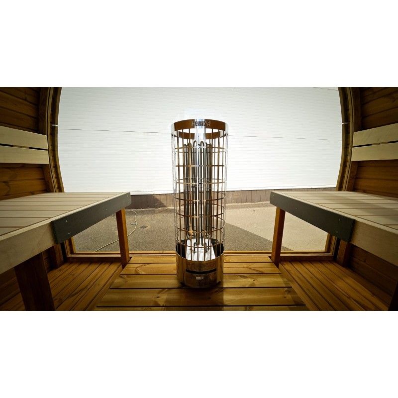 NATURE Thermowood Sauna Outdoor H=240cm B=240cm Lengte naar keuze