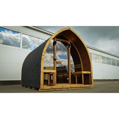 NATURE Thermowood Sauna Outdoor H=240cm B=240cm Lengte naar keuze