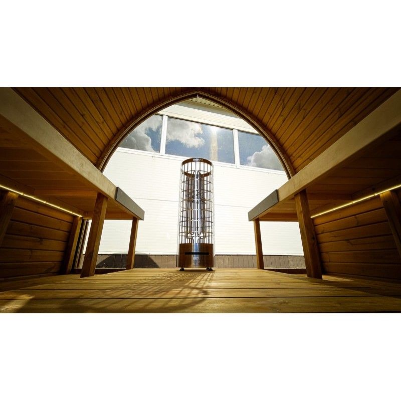 NATURE Thermowood Sauna Outdoor H=240cm B=240cm Lengte naar keuze