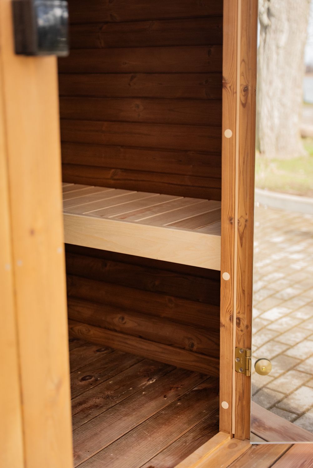 ULCOSAUNA Outdoor met relax ruimte 340 of 400cm x H240 x D240cm