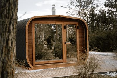ULCOSAUNA Outdoor met relax ruimte 340 of 400cm x H240 x D240cm