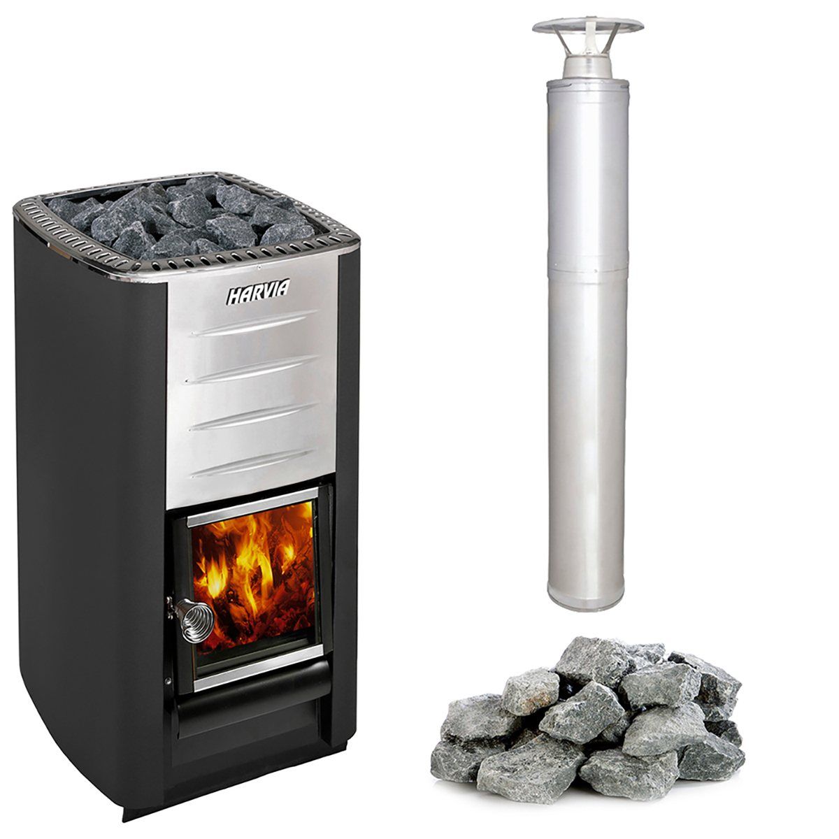 BARREL Thermowood Sauna Outdoor met kleedkamer 400cm ø235cm H=240cm