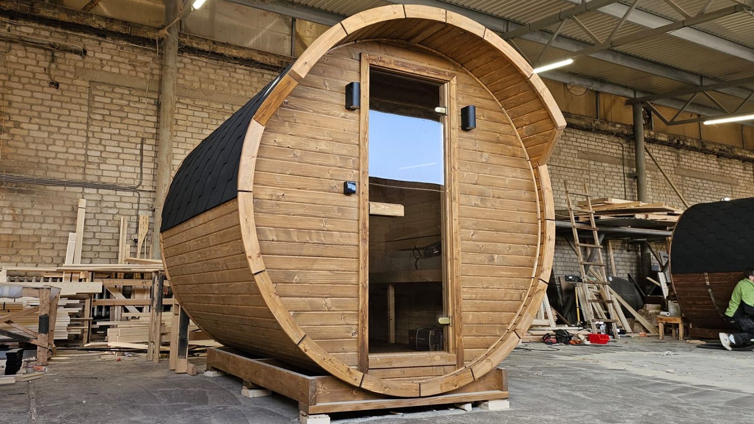 IDEALe BARREL Thermowood Sauna Outdoor 200cm ø235cm H240