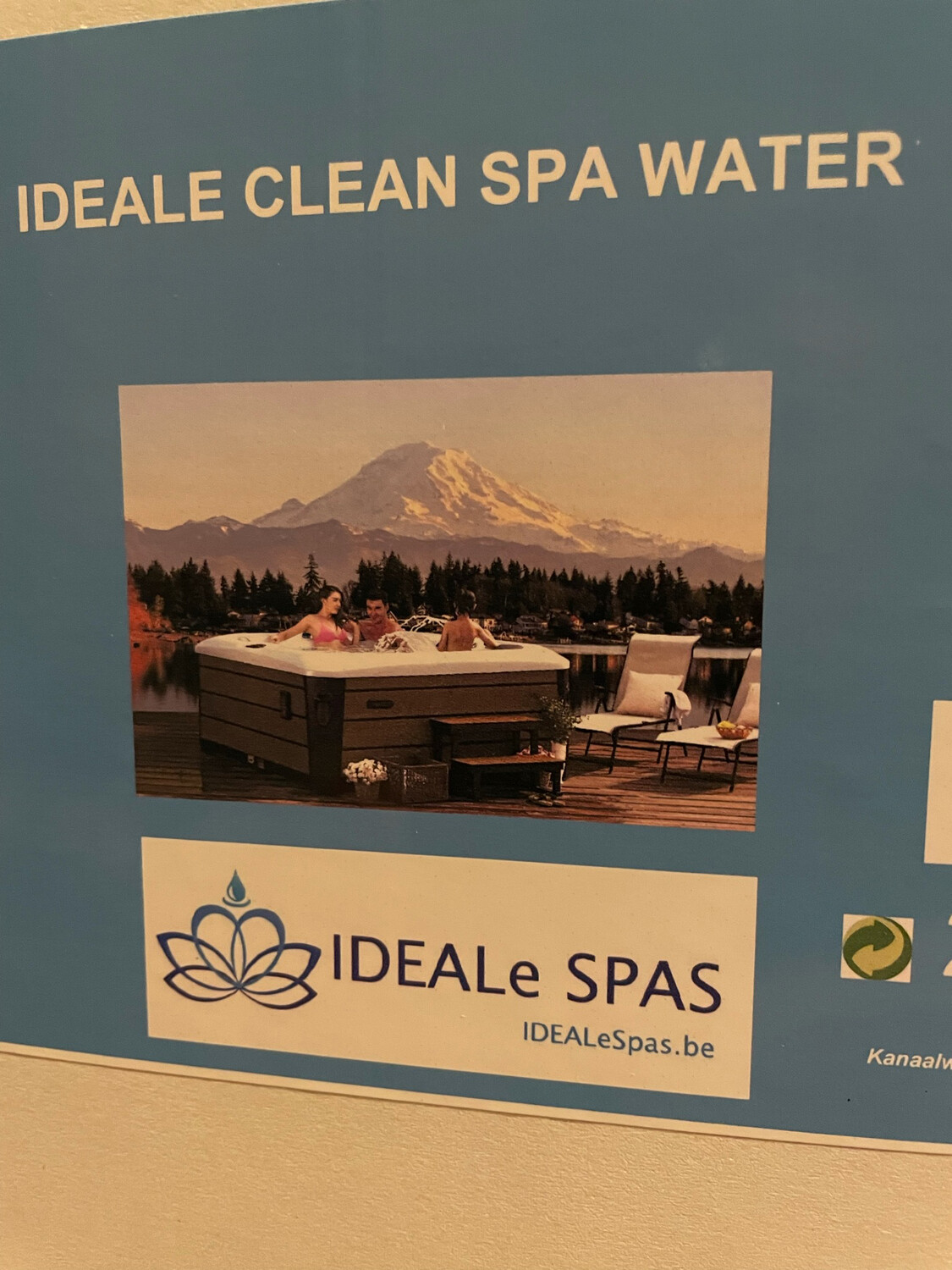 IDEALE CLEAN SPA WATER ONDERHOUD PAKKET 4 LITER VOOR JACUZZI SPA ZONDER CHLOOR