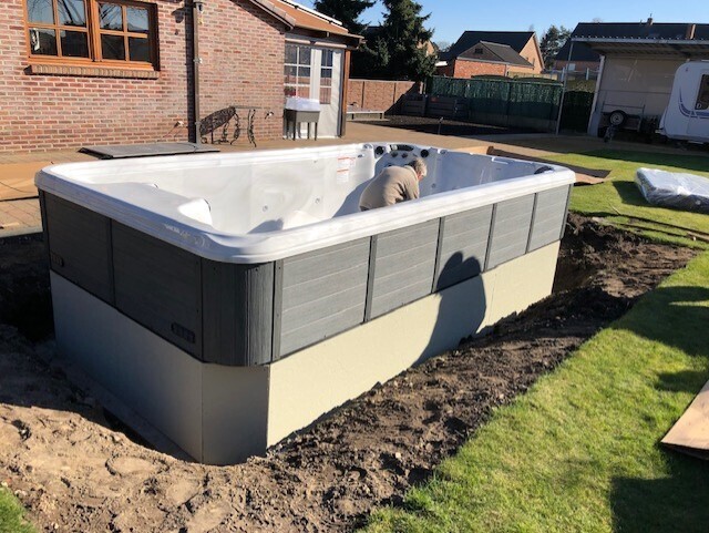 TIDAL FIT Core Swimmer  CS-14 Swimspa 430cm D137cm TidalFit half inbouw of opbouw