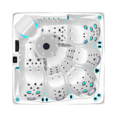 IDEALe SPAS PRESTIGE SEVILLA 230x230cm 123jets 5 pompen, met bar.