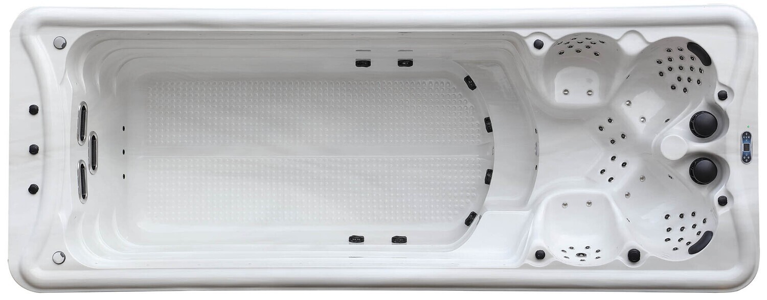 IDEALe SWIMSPA My DEEP OCEAN 580cm H=155cm half inbouw of opbouw IDEALe SWIMSPA My DEEP OCEAN 580cm H=155cm half inbouw of opbouw, Afmetingen & uitvoering kiezen: My Deep Ocean 580 x 220 x H155cm met 3 tegenstromen