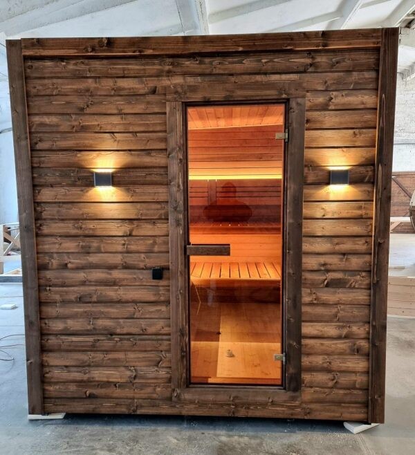 COMFY TERRAS Outdoor Sauna met terras H=255cm B=235cm L=380cm