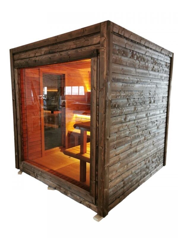 COMFY TERRAS Outdoor Sauna met terras H=255cm B=235cm L=380cm