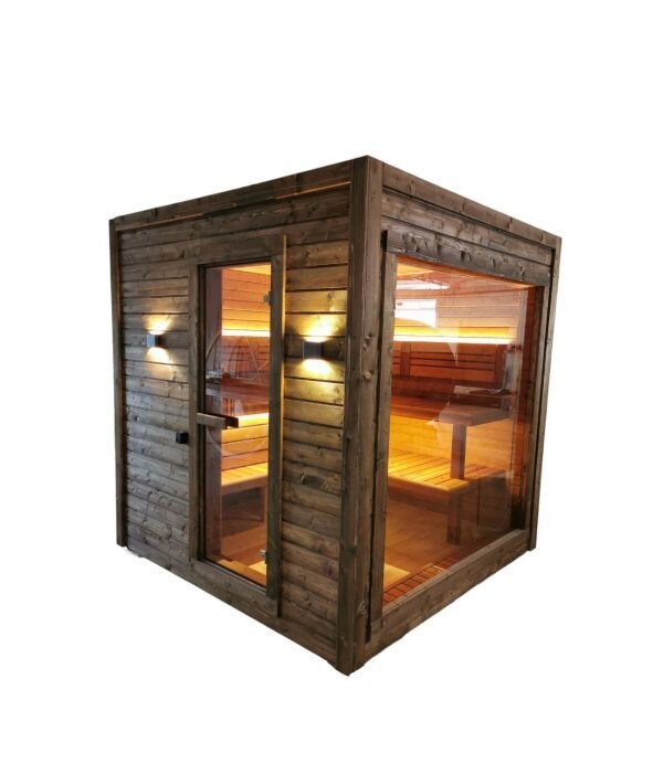 COMFY TERRAS Outdoor Sauna met terras H=255cm B=235cm L=380cm