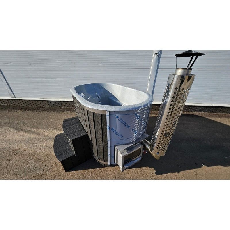 Hottub DUET Hot Tub Outdoor 190cm x 120cm Hout gestookt Hottub DUET Hot Tub Outdoor 190cm x 120cm Hout gestookt