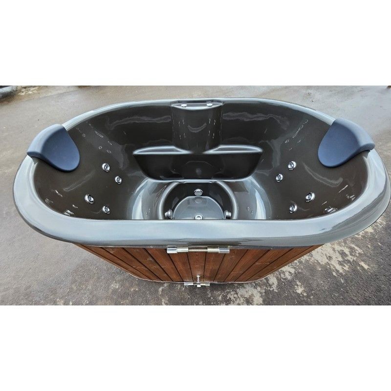 Hottub DUET Hot Tub Outdoor 190cm x 120cm Hout gestookt Hottub DUET Hot Tub Outdoor 190cm x 120cm Hout gestookt