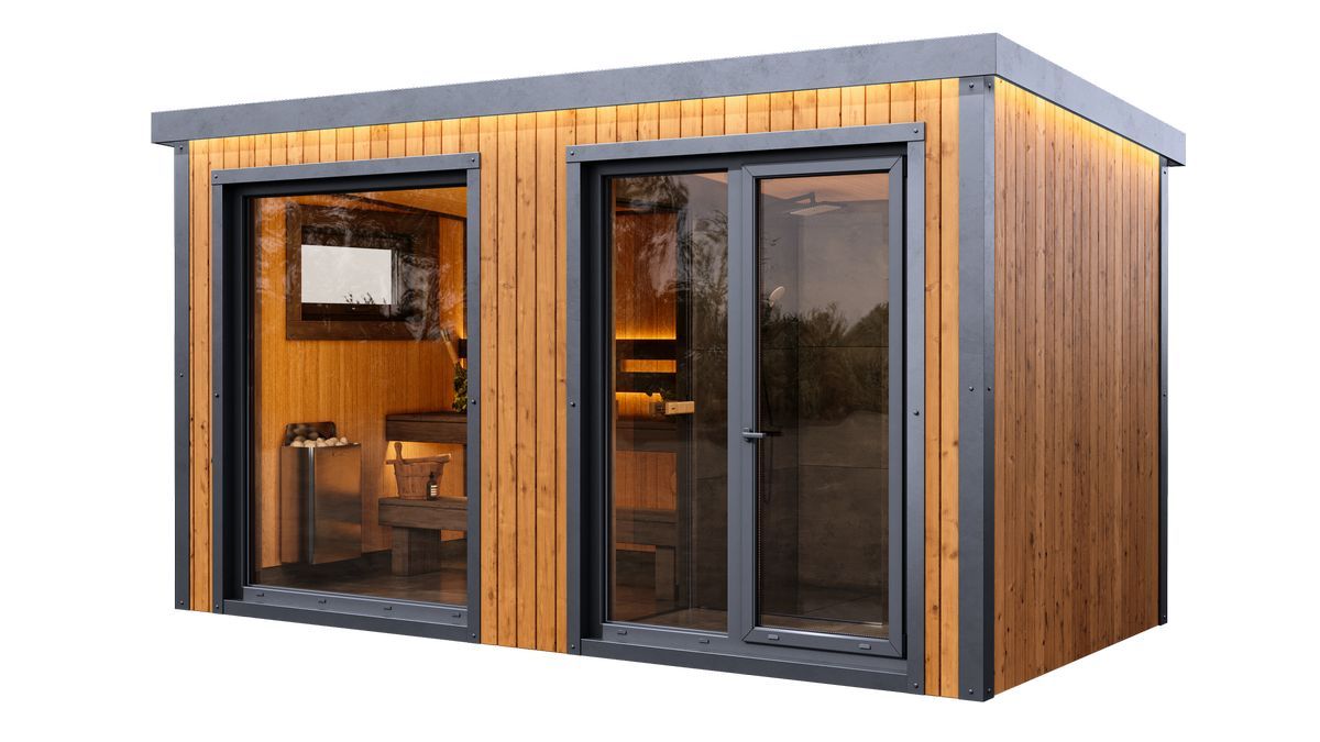 SQUARE Sauna House Outdoor  255cm of groter x 220cm x H=250cm