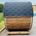 IDEALe SPAS BARREL ECO SAUNA INFRAROOD buitenkant olie patiné