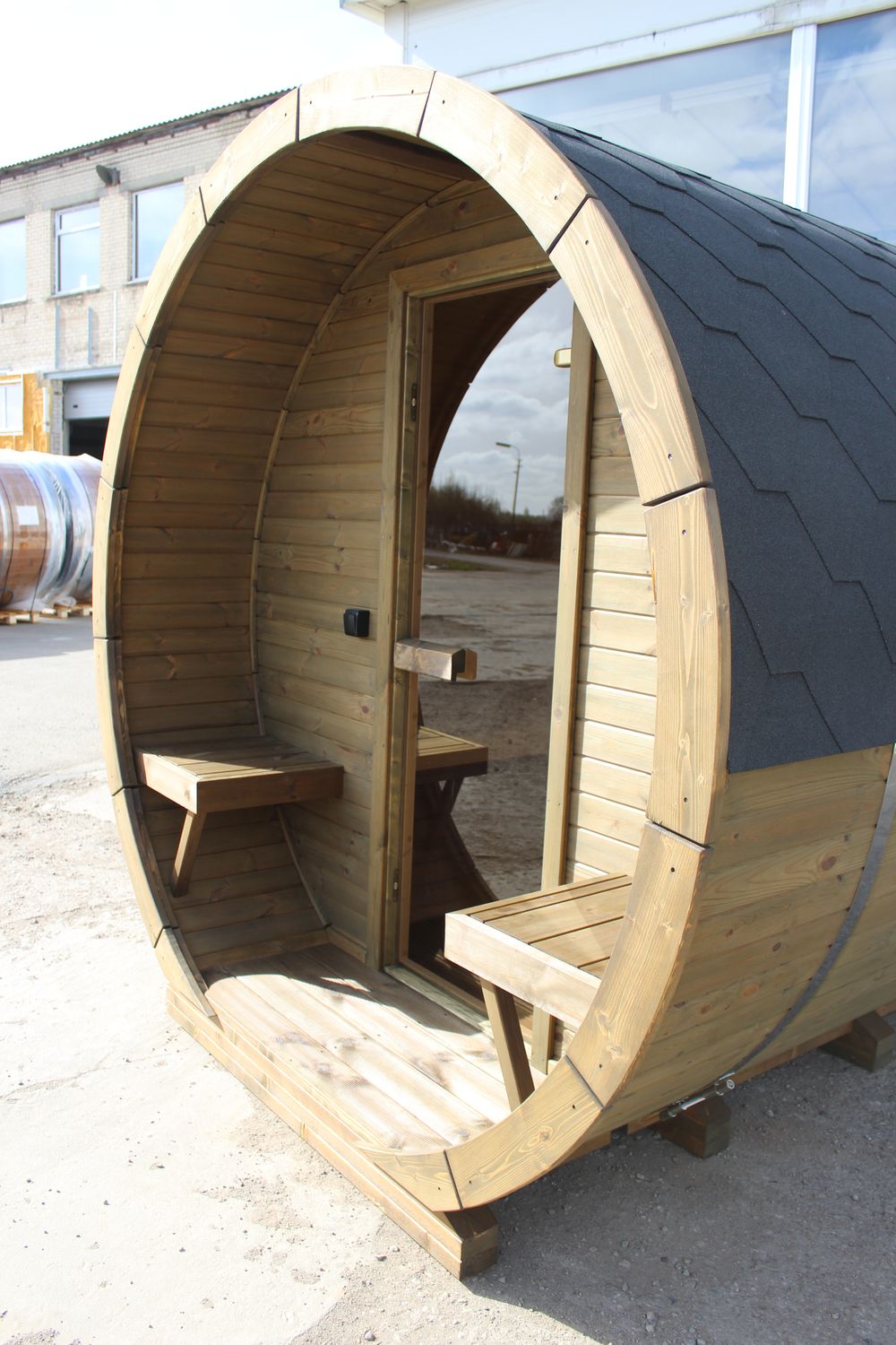 BARREL Sauna Outdoor 300cm ø220cm BARREL Sauna Outdoor 300cm ø220cm
