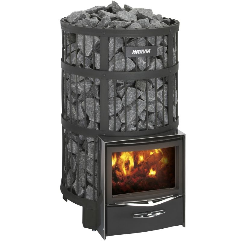 IDEALe BARREL Thermowood Sauna Outdoor met kleedkamer + Terras ø235cm H=240cm