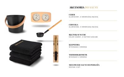 Sauna set LuXe Black Wood