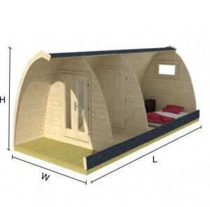 NATURE Sauna Outdoor H=240cm B=240cm Lengte naar keuze