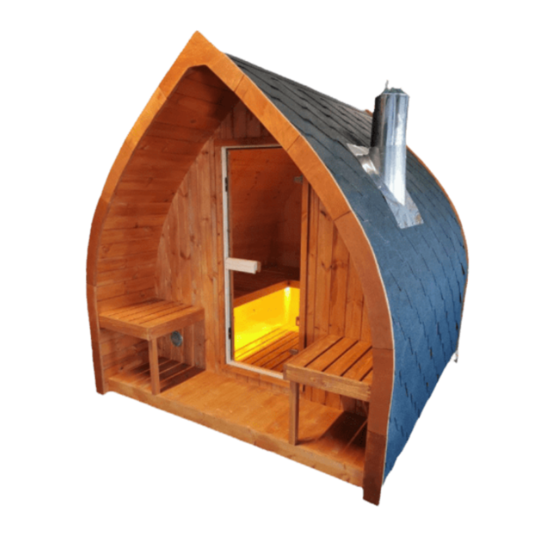 NATURE Sauna Outdoor H=240cm B=240cm Lengte naar keuze